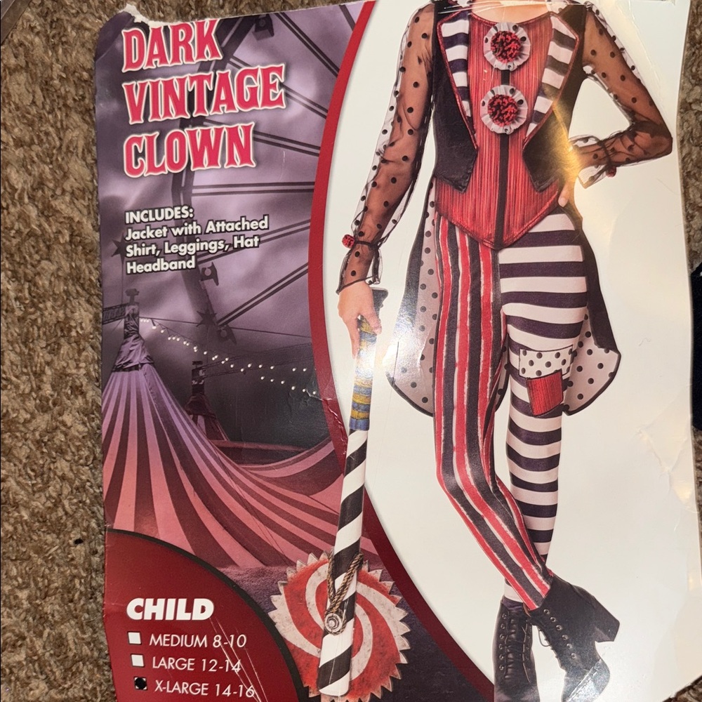 Dark Vintage Clown Costume for Kids Halloween costume